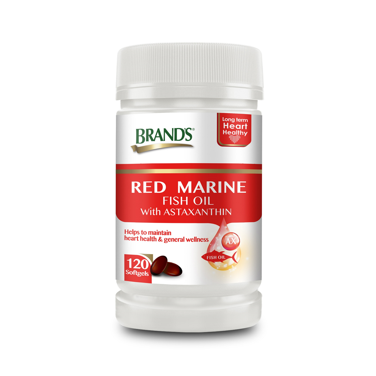 BRAND'S® Red Marine Fish Oil 120 Softgels (EXP: May 2026)